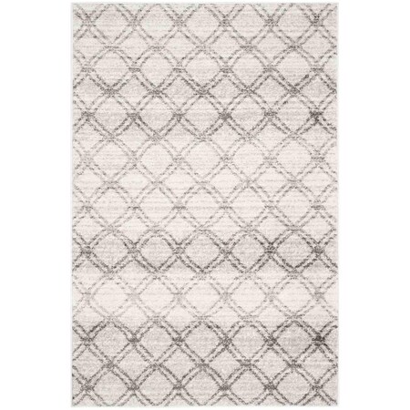 Safavieh Adirondack Power Loomed Small Rectangle Rugs, Silver and Charcoal - 4 x 6 ft. ADR105P-4